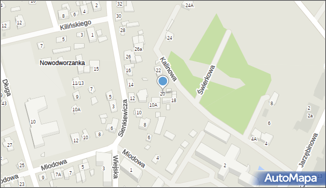 Nowy Dwór Mazowiecki, Sienkiewicza Henryka, 20, mapa Nowy Dwór Mazowiecki