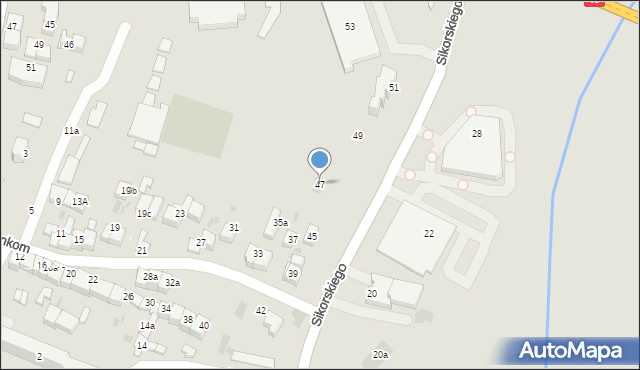 Nowy Targ, Sikorskiego Władysława, gen., 47, mapa Nowego Targu