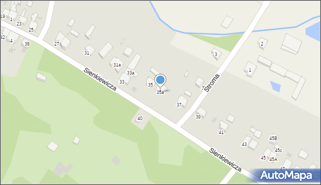 Nowy Tomyśl, Sienkiewicza Henryka, 35a, mapa Nowy Tomyśl