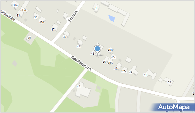 Nowy Tomyśl, Sienkiewicza Henryka, 43a, mapa Nowy Tomyśl