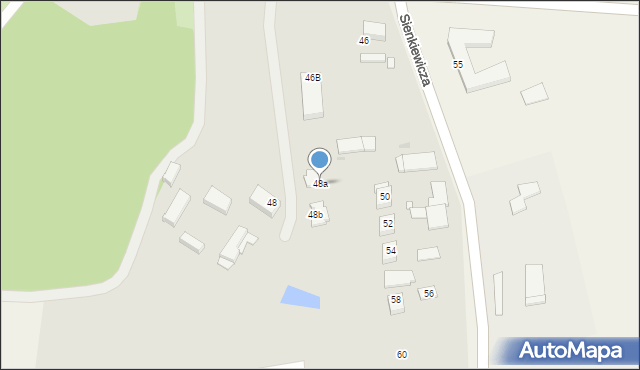 Nowy Tomyśl, Sienkiewicza Henryka, 48a, mapa Nowy Tomyśl