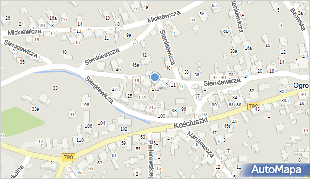 Ogrodzieniec, Sienkiewicza Henryka, 15a, mapa Ogrodzieniec