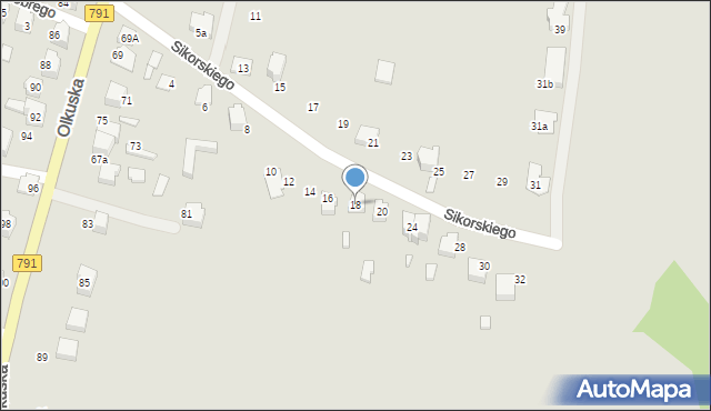 Ogrodzieniec, Sikorskiego Władysława, gen., 18, mapa Ogrodzieniec