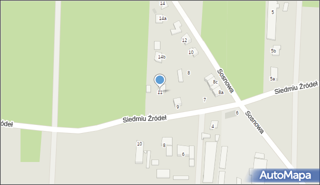 Olesno, Siedmiu Źródeł, 11, mapa Olesno