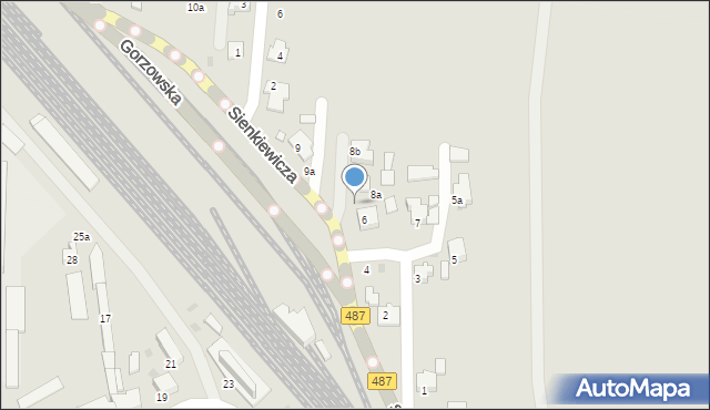 Olesno, Sienkiewicza Henryka, 8C, mapa Olesno