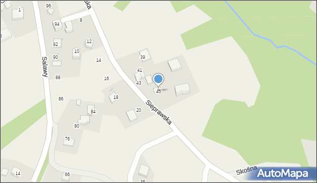 Olszowice, Sieprawska, 45, mapa Olszowice