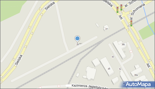 Olsztyn, Sielska, 1b, mapa Olsztyna