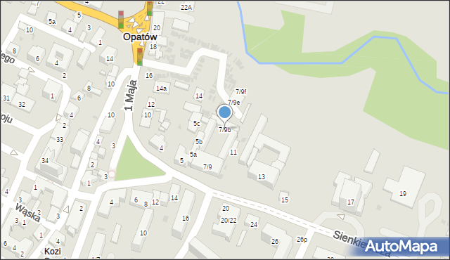 Opatów, Sienkiewicza Henryka, 7/9b, mapa Opatów
