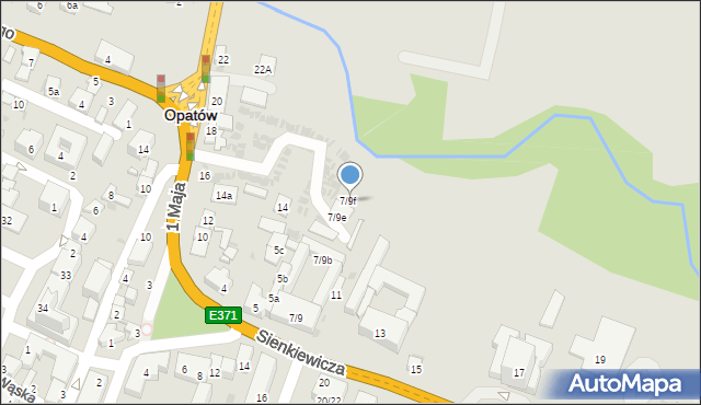 Opatów, Sienkiewicza Henryka, 7/9f, mapa Opatów