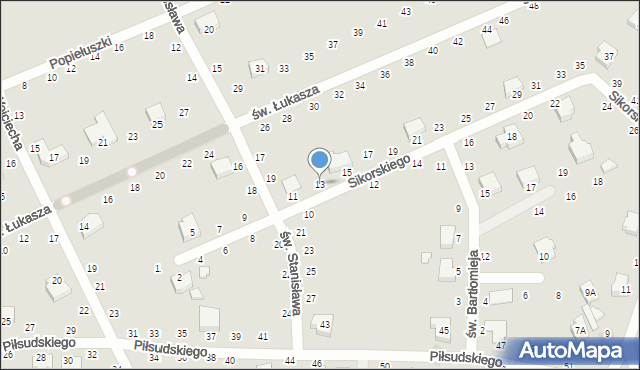 Opoczno, Sikorskiego Władysława, gen., 13, mapa Opoczno