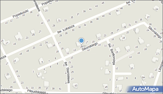 Opoczno, Sikorskiego Władysława, gen., 15, mapa Opoczno