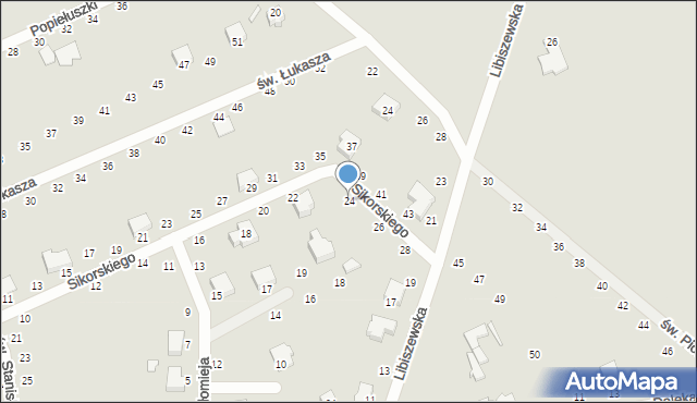 Opoczno, Sikorskiego Władysława, gen., 24, mapa Opoczno