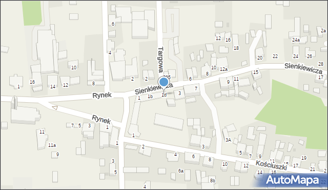 Osie, Sienkiewicza Henryka, 1d, mapa Osie