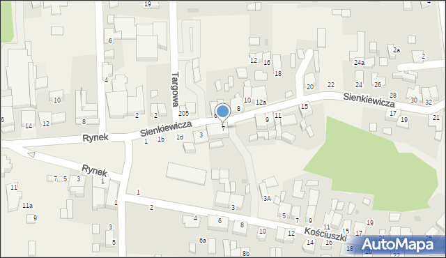 Osie, Sienkiewicza Henryka, 7, mapa Osie