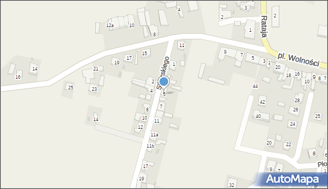 Osięciny, Sikorskiego Władysława, gen., 5, mapa Osięciny