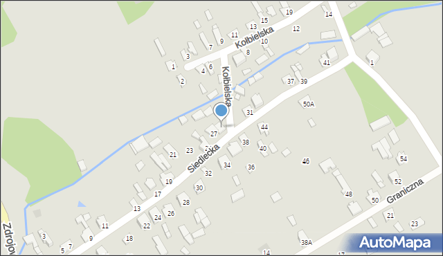 Osieck, Siedlecka, 29, mapa Osieck