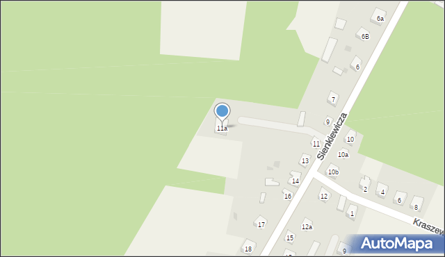 Osieczna, Sienkiewicza Henryka, 11a, mapa Osieczna