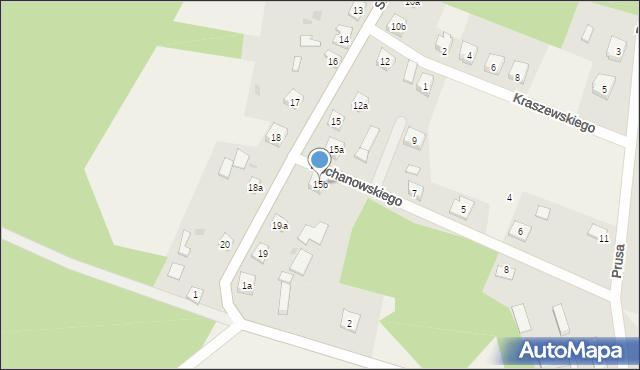 Osieczna, Sienkiewicza Henryka, 15b, mapa Osieczna