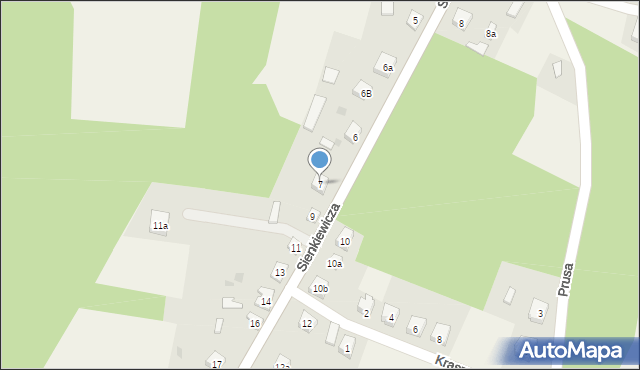 Osieczna, Sienkiewicza Henryka, 7, mapa Osieczna