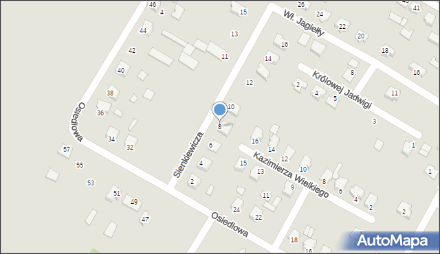 Osiek, Sienkiewicza Henryka, 8, mapa Osiek
