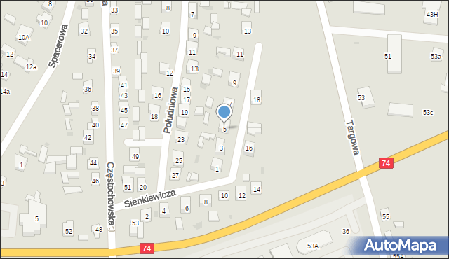 Osjaków, Sienkiewicza Henryka, 5, mapa Osjaków