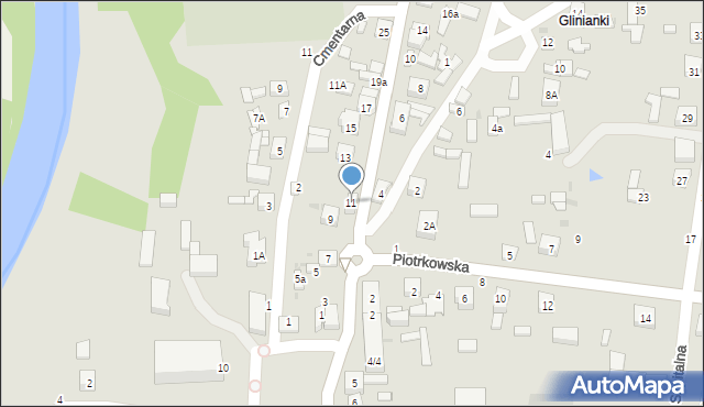 Osjaków, Sieradzka, 11, mapa Osjaków