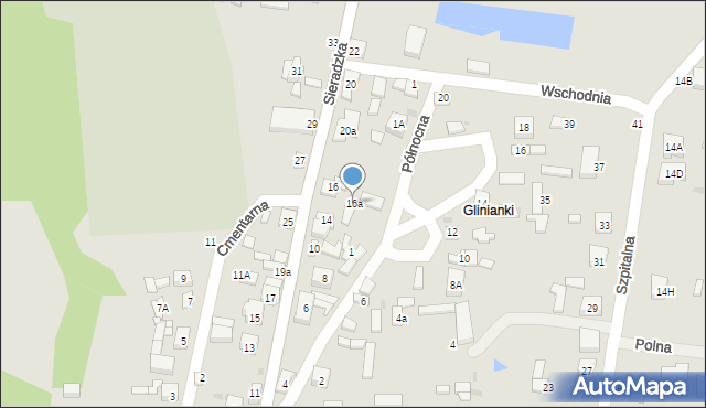 Osjaków, Sieradzka, 16a, mapa Osjaków