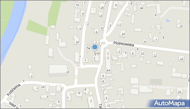 Osjaków, Sieradzka, 3, mapa Osjaków