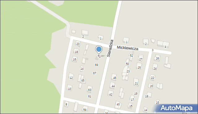 Osjaków, Sieradzka, 71, mapa Osjaków