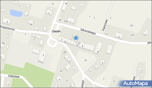 Osolin, Sikorskiego Władysława, gen., 6, mapa Osolin