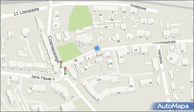 Ostróda, Sienkiewicza Henryka, 8, mapa Ostróda