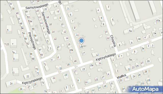 Ostróda, Sikorskiego Władysława, gen., 15, mapa Ostróda