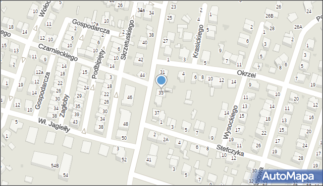 Ostrołęka, Sienkiewicza Henryka, 33, mapa Ostrołęka