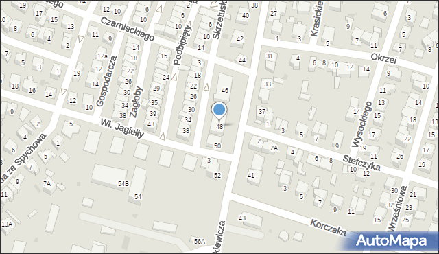 Ostrołęka, Sienkiewicza Henryka, 48, mapa Ostrołęka