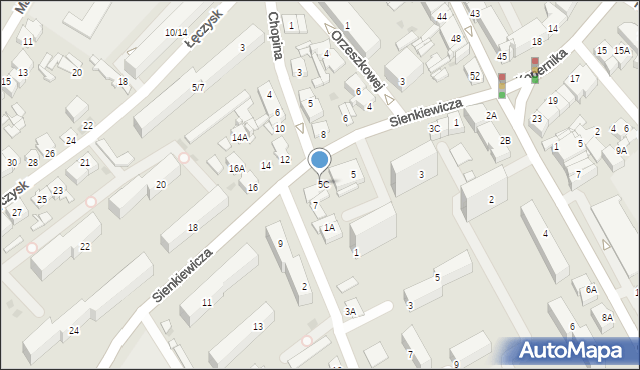 Ostrołęka, Sienkiewicza Henryka, 5c-e, mapa Ostrołęka