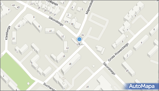 Ostrołęka, Sikorskiego Władysława, gen., 12E, mapa Ostrołęka