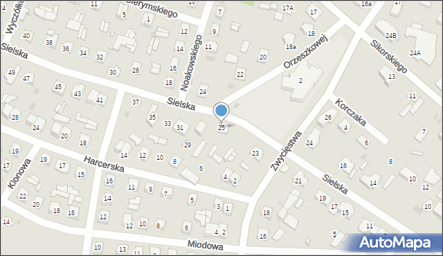 Ostrów Mazowiecka, Sielska, 27, mapa Ostrów Mazowiecka