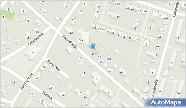 Ostrów Mazowiecka, Sikorskiego Władysława, gen., 20, mapa Ostrów Mazowiecka