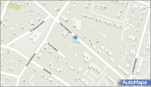 Ostrów Mazowiecka, Sikorskiego Władysława, gen., 9, mapa Ostrów Mazowiecka