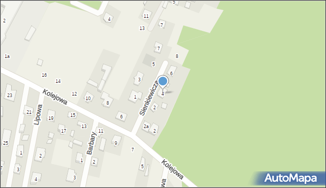 Ostrówek, Sienkiewicza Henryka, 4, mapa Ostrówek