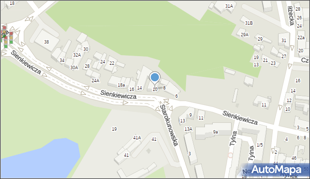 Ostrowiec Świętokrzyski, Sienkiewicza Henryka, 10, mapa Ostrowiec Świętokrzyski