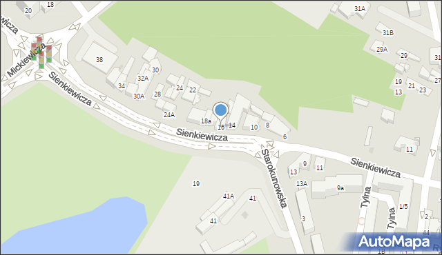 Ostrowiec Świętokrzyski, Sienkiewicza Henryka, 16, mapa Ostrowiec Świętokrzyski