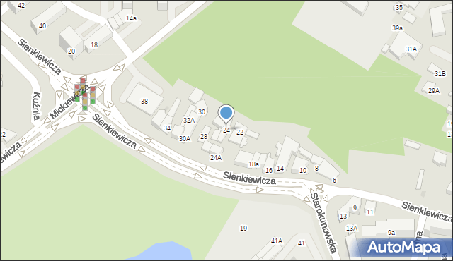 Ostrowiec Świętokrzyski, Sienkiewicza Henryka, 24, mapa Ostrowiec Świętokrzyski