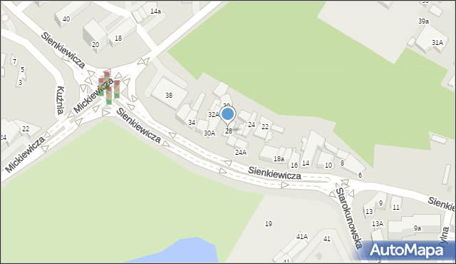 Ostrowiec Świętokrzyski, Sienkiewicza Henryka, 28, mapa Ostrowiec Świętokrzyski