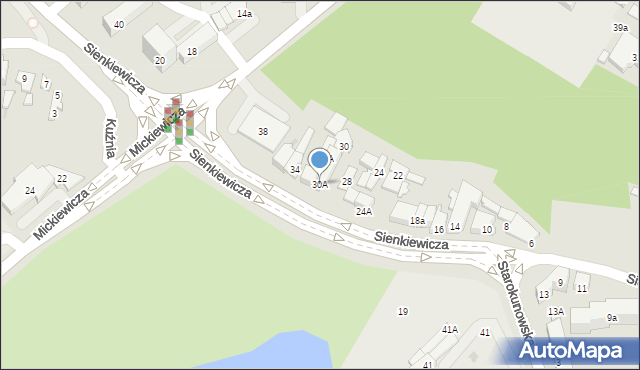 Ostrowiec Świętokrzyski, Sienkiewicza Henryka, 30A, mapa Ostrowiec Świętokrzyski