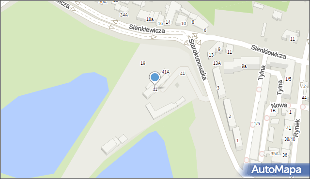 Ostrowiec Świętokrzyski, Sienkiewicza Henryka, 41, mapa Ostrowiec Świętokrzyski