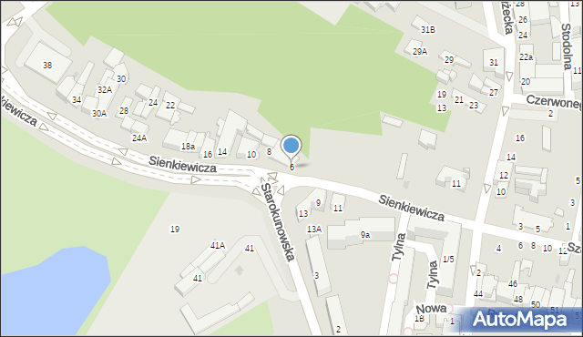 Ostrowiec Świętokrzyski, Sienkiewicza Henryka, 6, mapa Ostrowiec Świętokrzyski