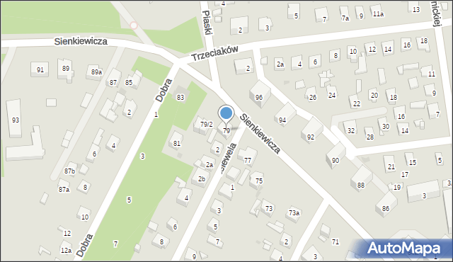 Ostrowiec Świętokrzyski, Sienkiewicza Henryka, 79, mapa Ostrowiec Świętokrzyski
