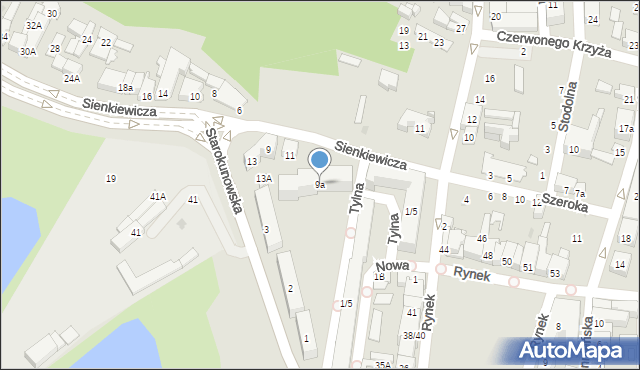 Ostrowiec Świętokrzyski, Sienkiewicza Henryka, 9a, mapa Ostrowiec Świętokrzyski