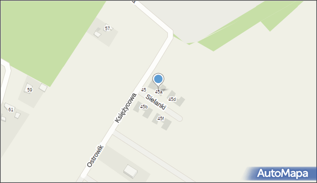 Ostrowik, Sielanki, 3, mapa Ostrowik